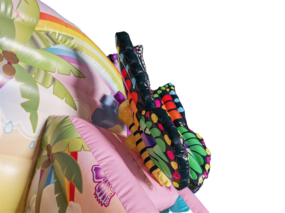 Springkussen 3,9x2,8 m - kleine vlinder