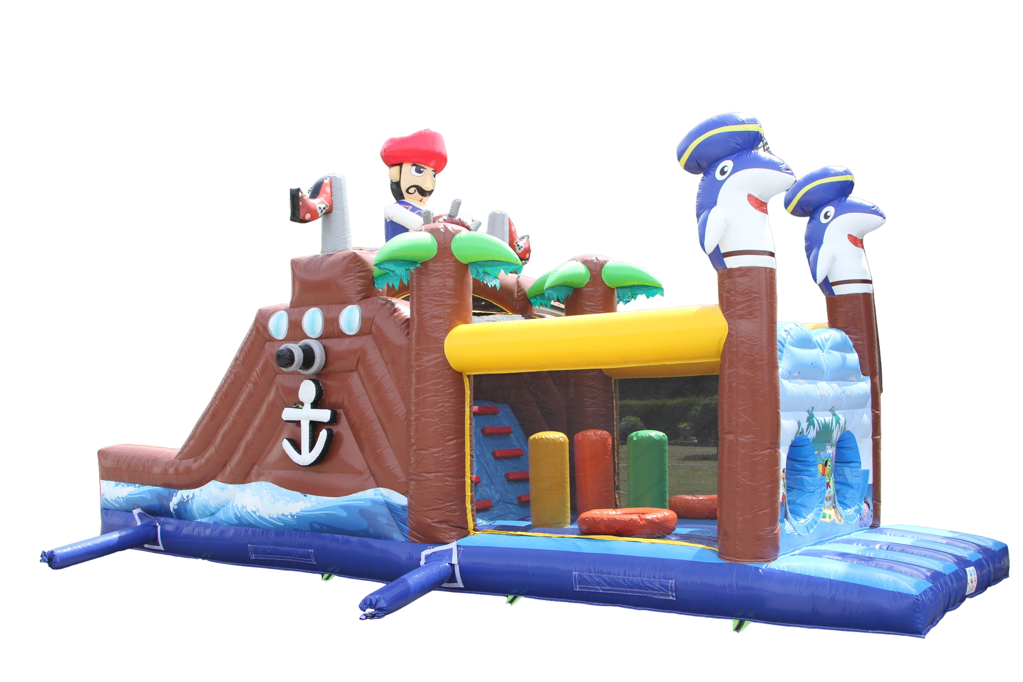 Stormbaan piraat met glijbaan - 10x3,1 m