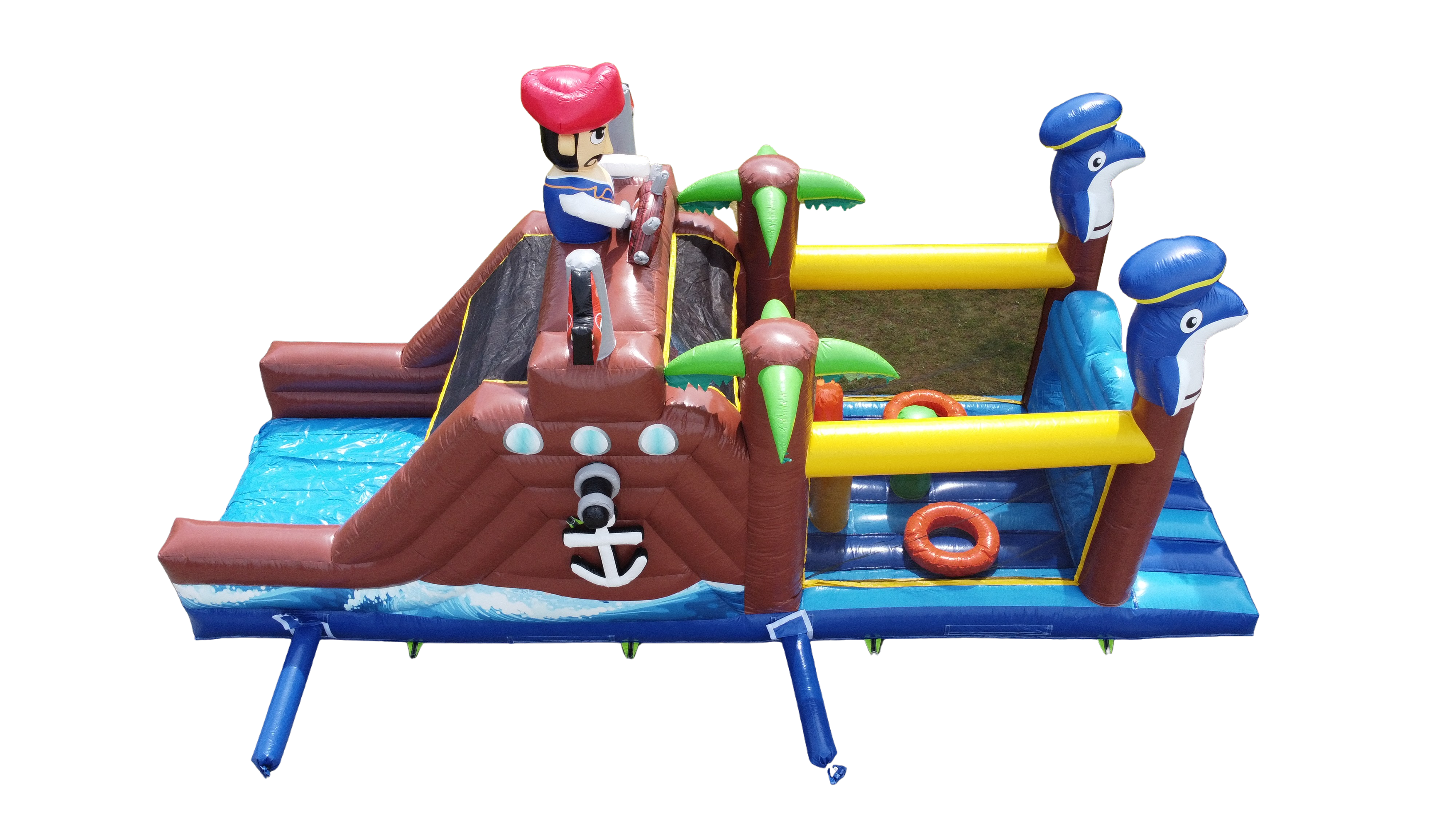 Stormbaan piraat met glijbaan - 10x3,1 m