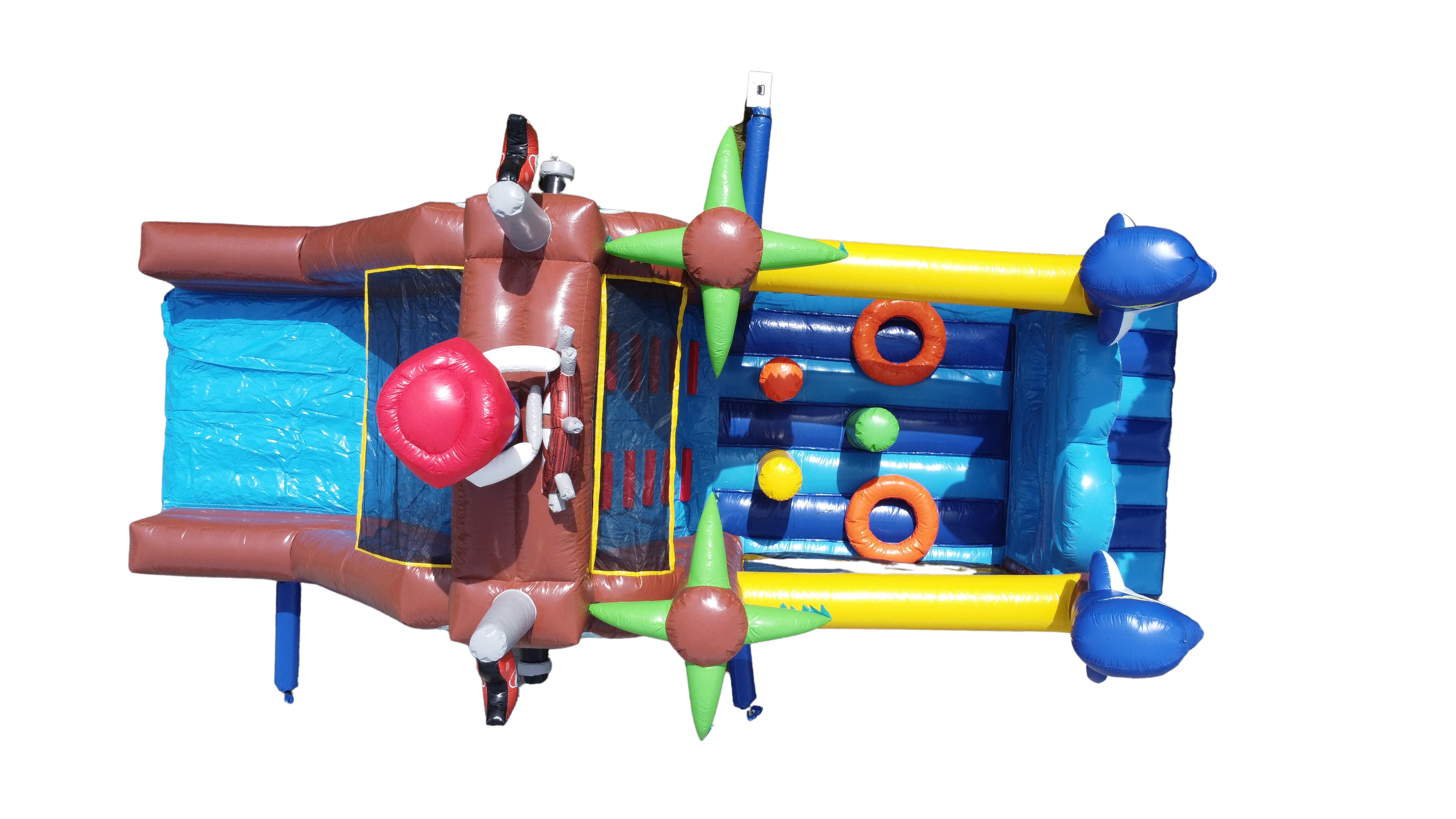 Stormbaan piraat met glijbaan - 10x3,1 m