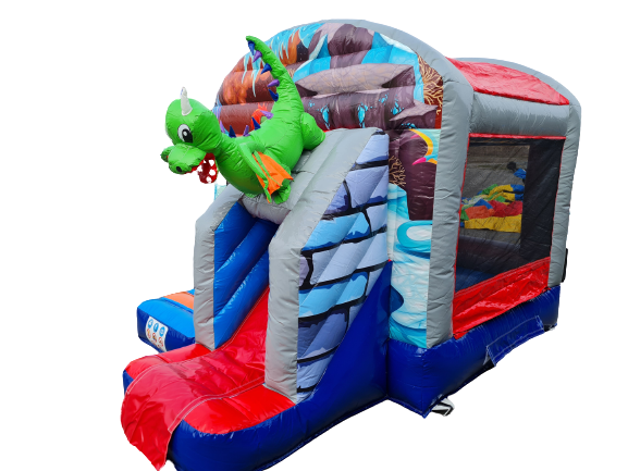 Springkussen 3,9x2,8 m - kleine draak