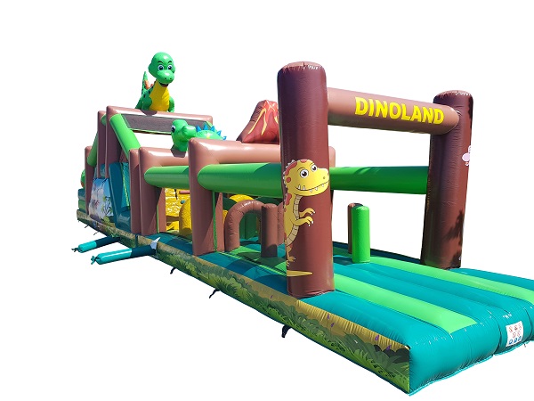 Stormbaan dino met glijbaan 17,5x3,8 m