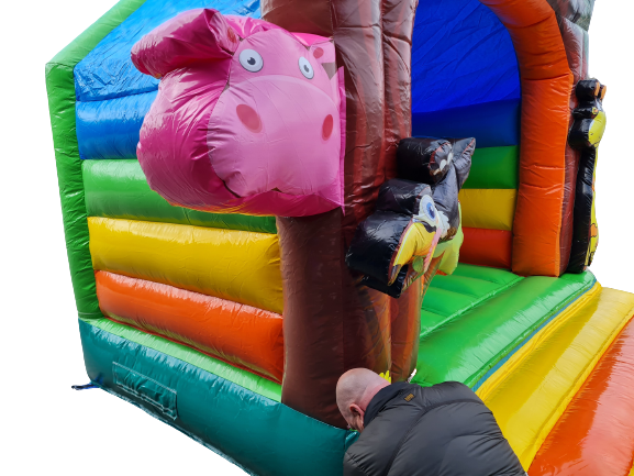 Springkussen 4x3 m - Olifant in de jungle