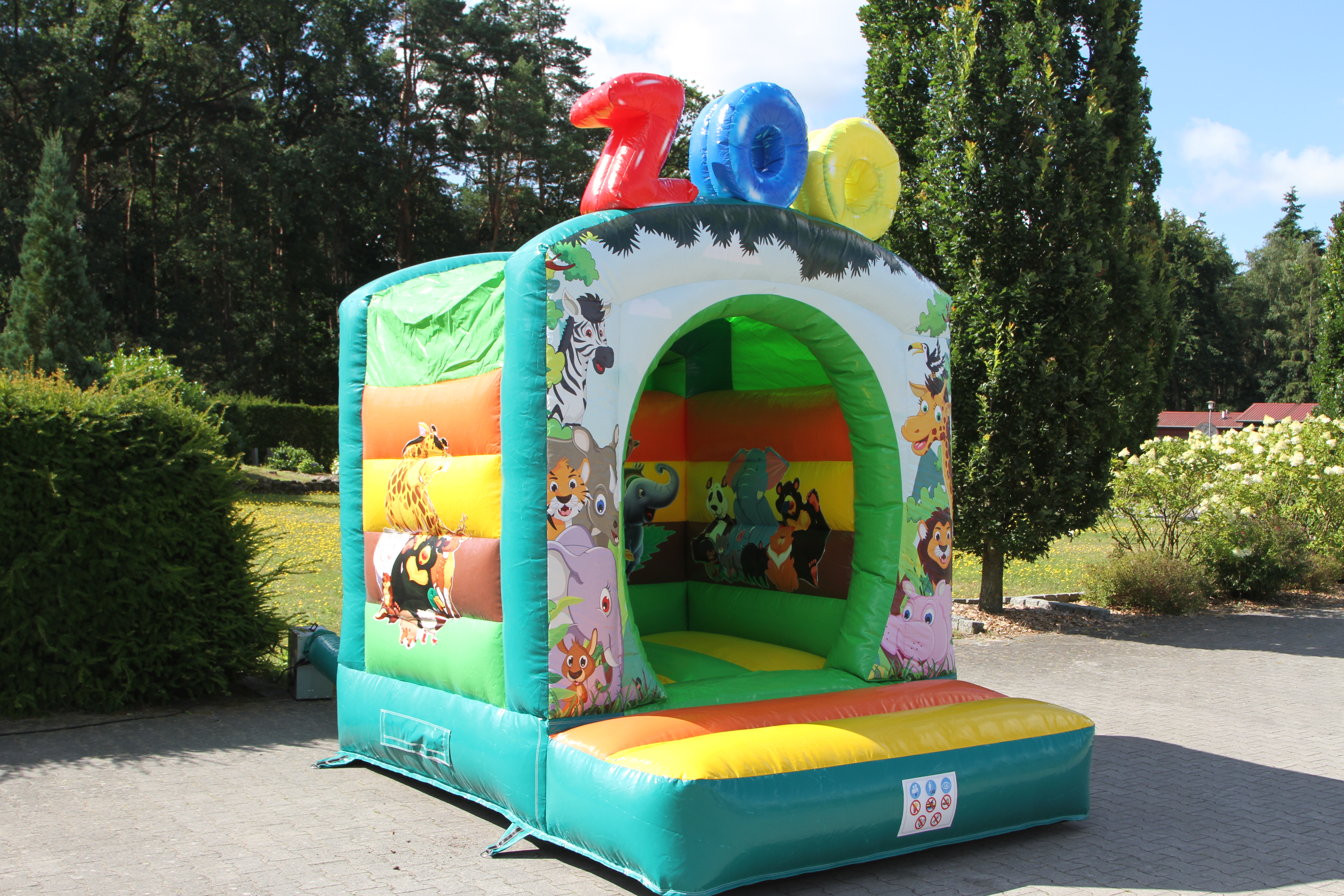 Springkussen 3,1x2,3 m - mini zoo