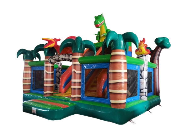 Springkussen multiplay dino - 6x6,5 m