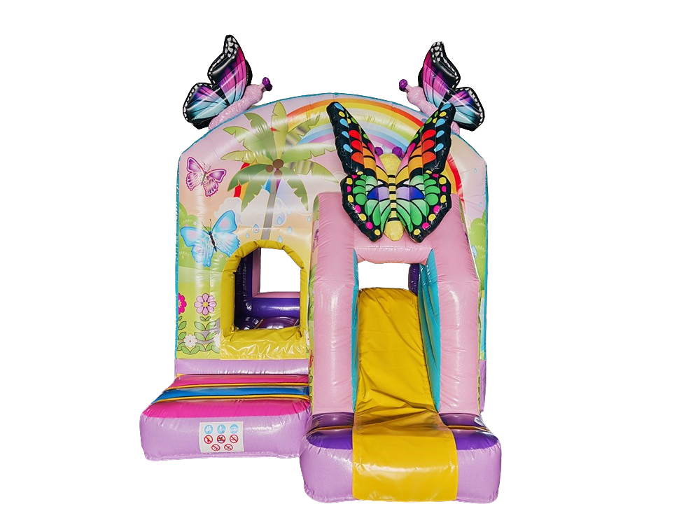 Springkussen 3,9x2,8 m - kleine vlinder