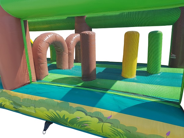 Stormbaan dino met glijbaan 17,5x3,8 m