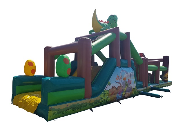 Stormbaan dino met glijbaan 17,5x3,8 m