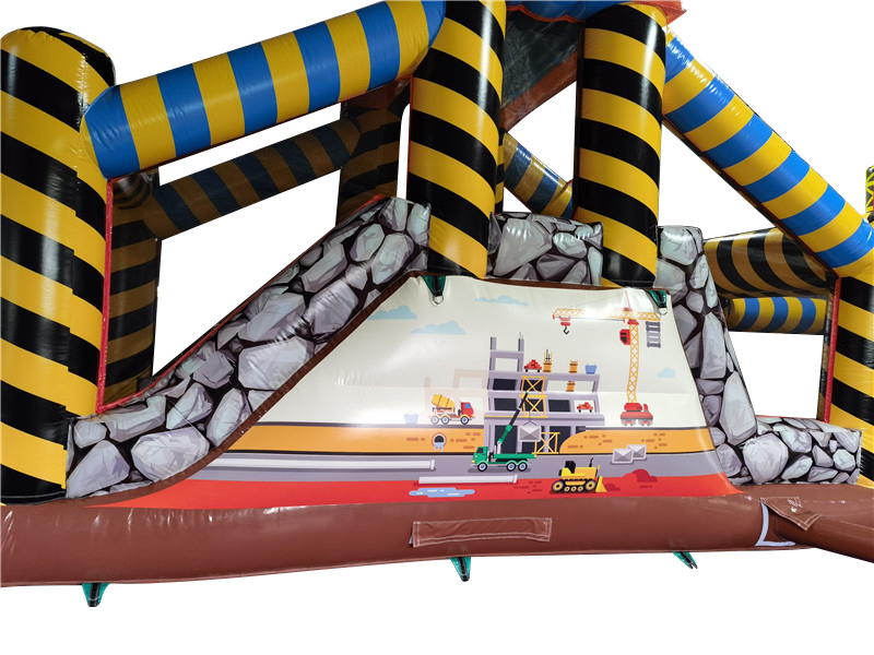 Stormbaan bouwplaats met glijbaan 17,5x3,8 m