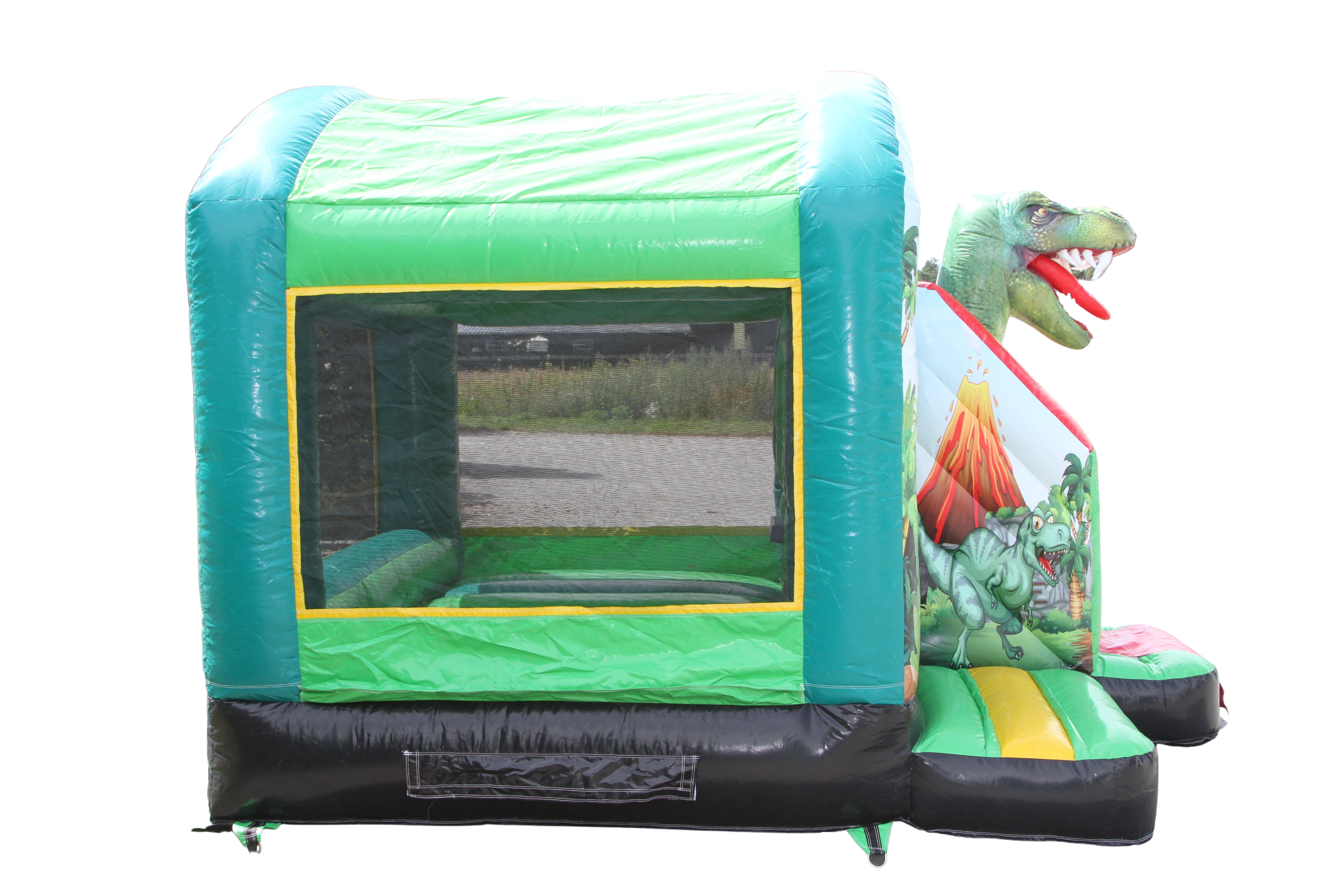 Springkussen 3,9x2,8 m - kleine dino