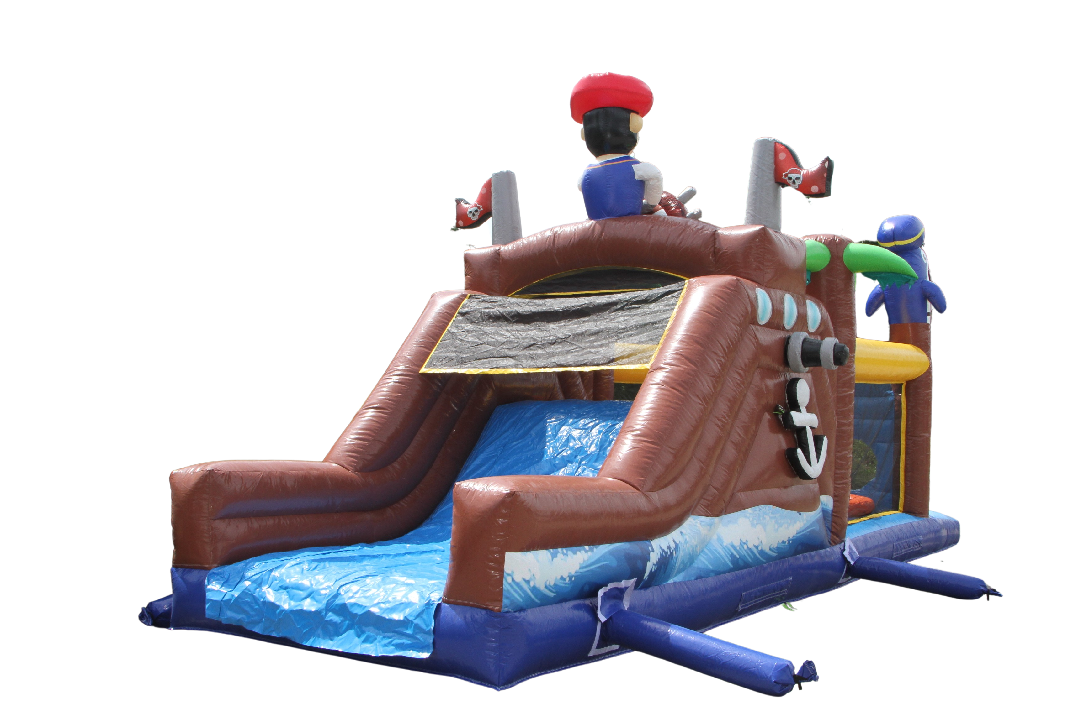Stormbaan piraat met glijbaan - 10x3,1 m