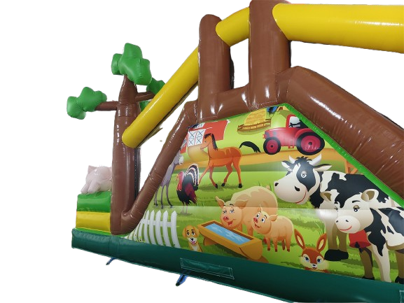 Stormbaan boerderij met glijbaan 17,5x3,8 m