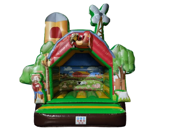 Springkussen 4x3 m - boerderij 