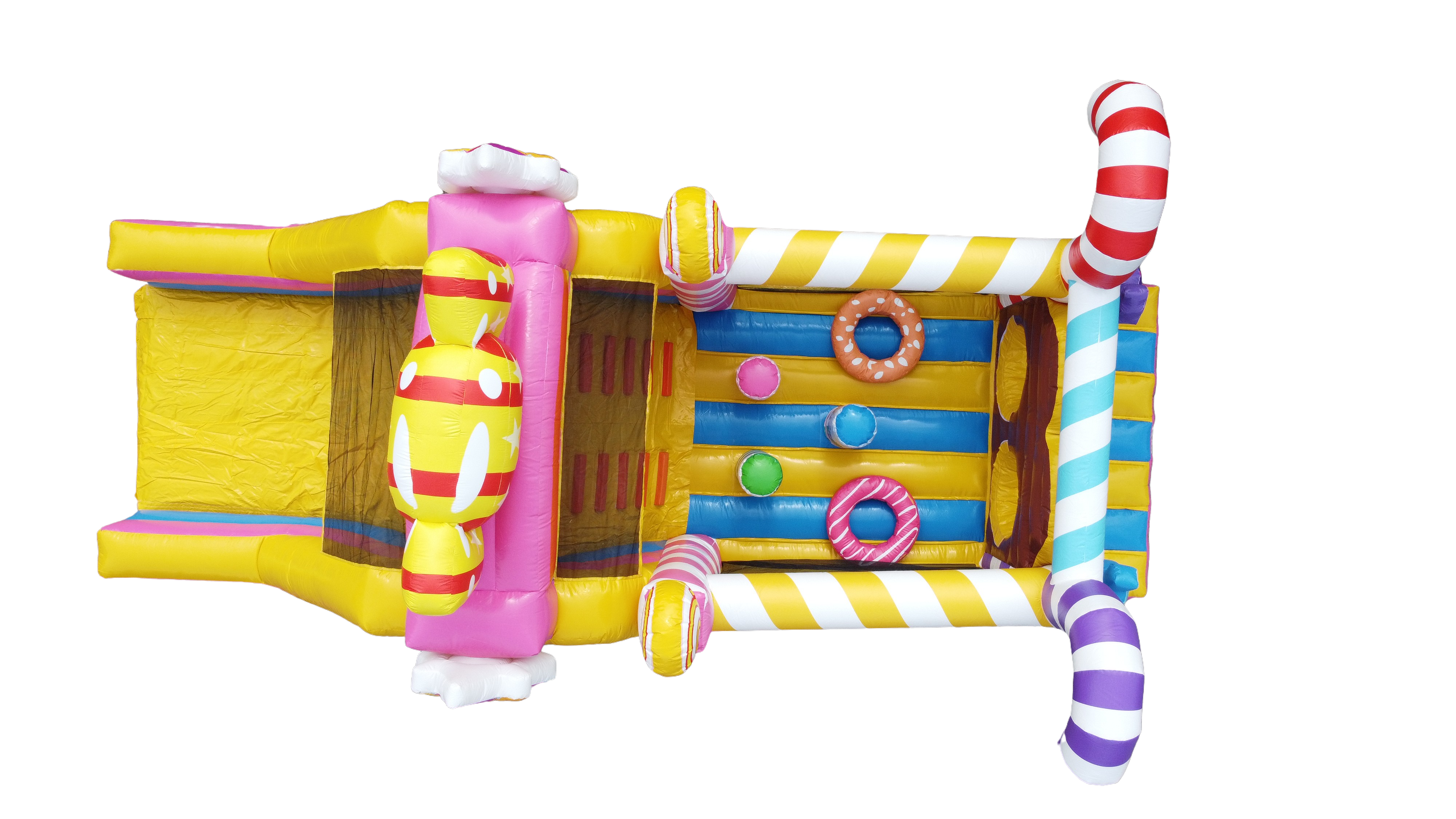 Stormbaan candy met glijbaan - 10x3,1 m