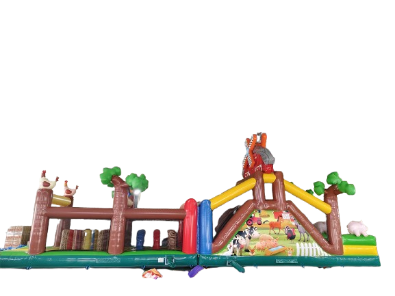 Stormbaan bouwblokken met glijbaan - 10x3,1 m