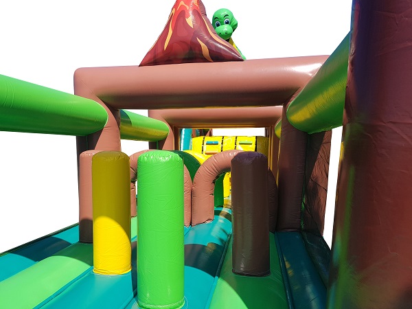 Stormbaan dino met glijbaan 17,5x3,8 m