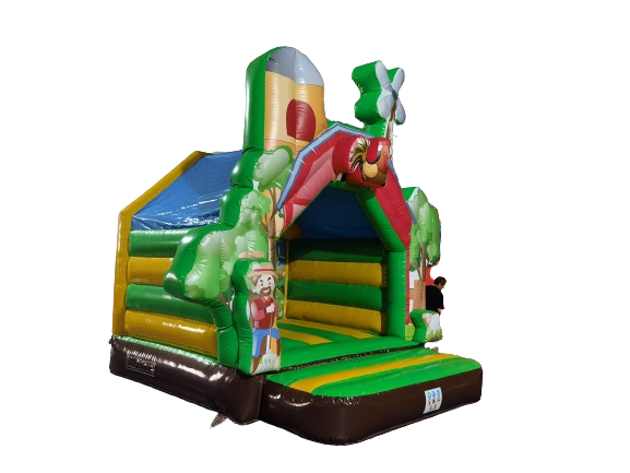 Springkussen 4x3 m - boerderij 