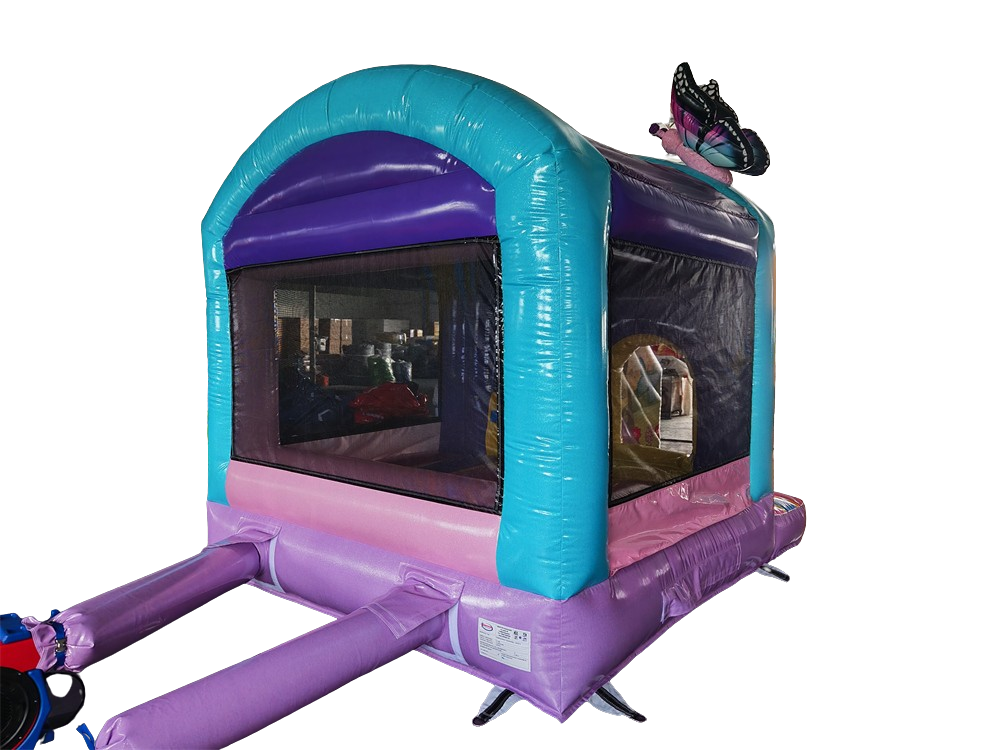 Springkussen 3,9x2,8 m - kleine vlinder