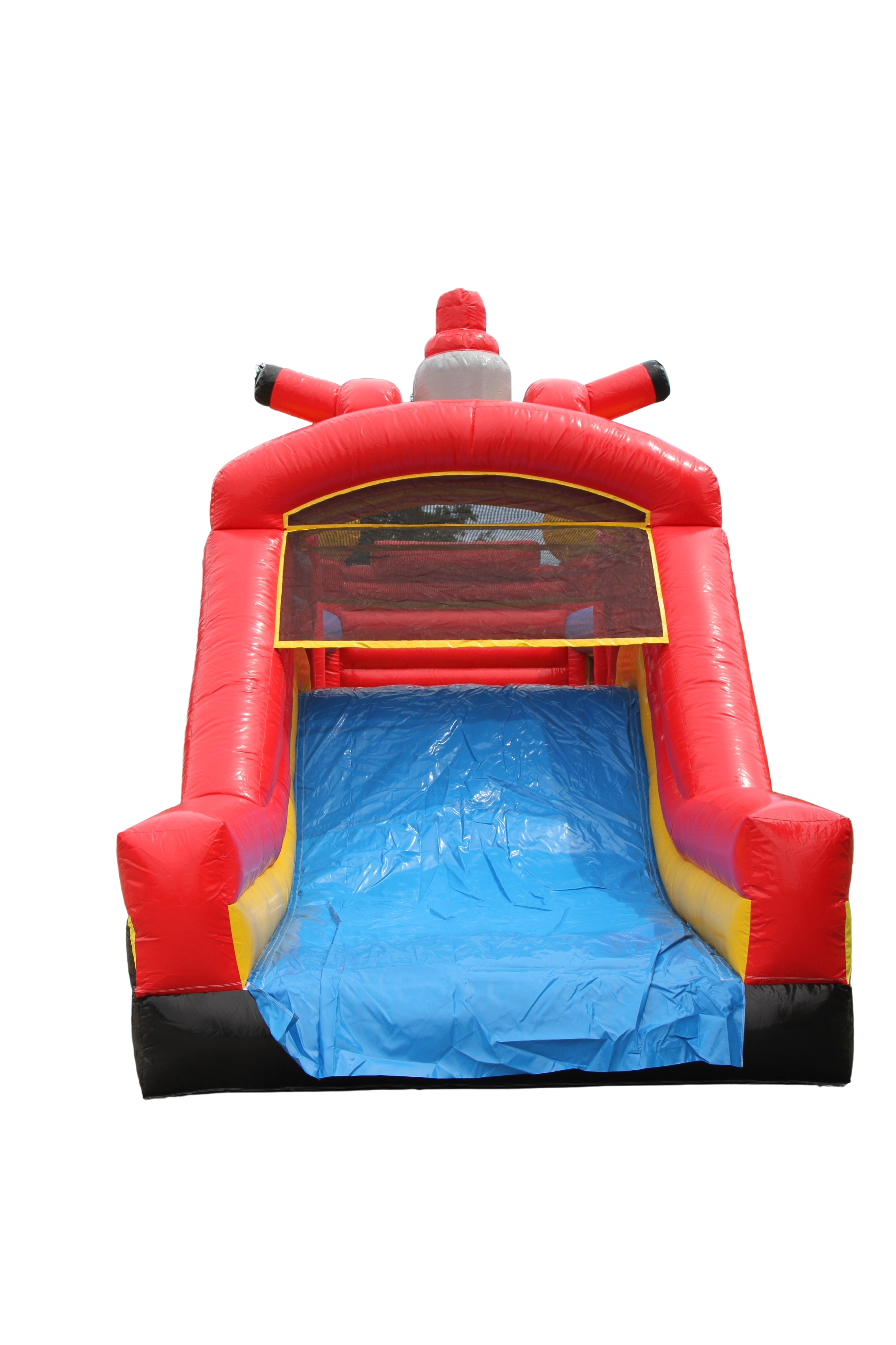 Stormbaan brandweer met glijbaan - 10x3,1x5m