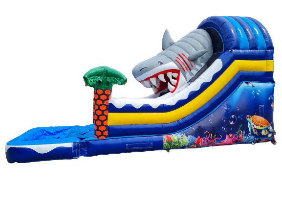 Glijbaan haai, met bad - 8,4x3,3 m 